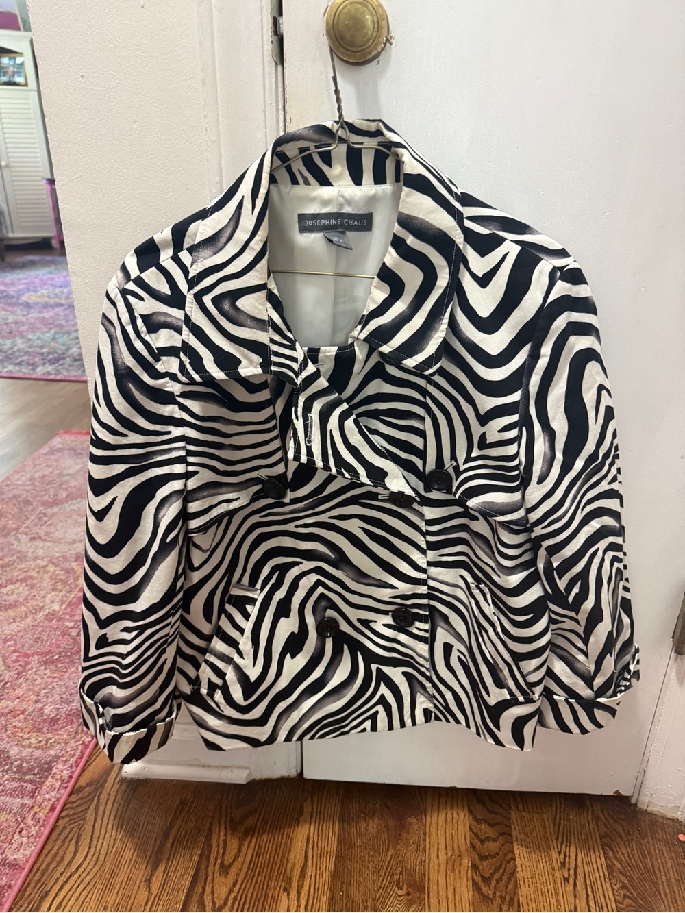 Zebra print coat